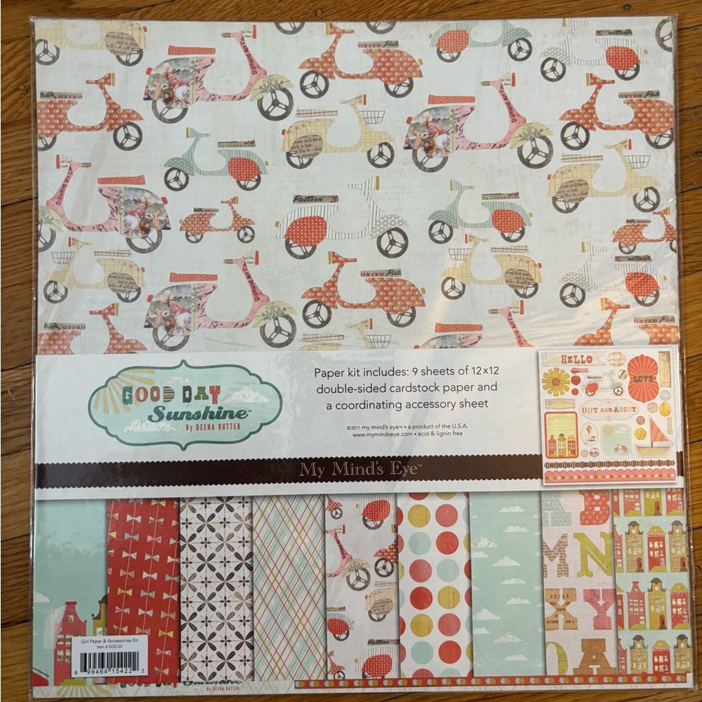 'Good Day Sunshine' Double-Sided Cardstock Paper Pack - Pastel Scooter Prints